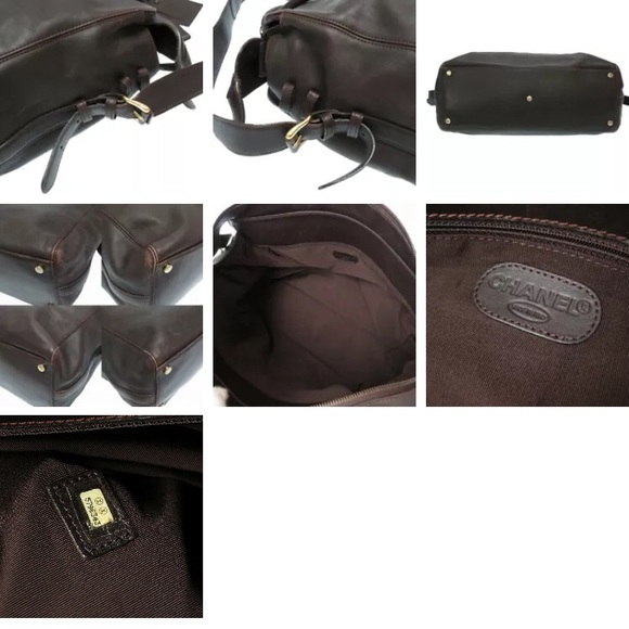 CHANEL 💯% authentic brown leather travel bag HUGE - Picture 2 of 8